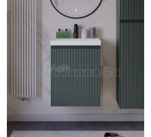 Тумба с раковиной Itana Kate 50 подвесная, распашная, велютто авокадо