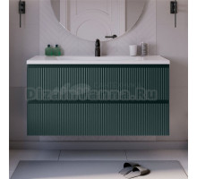 Тумба с раковиной Itana Kate 120 подвесная, велютто авокадо