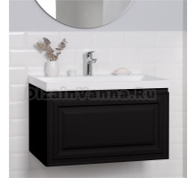 Тумба с раковиной Itana Verona 2.0 70 подвесная, 656 черный софт