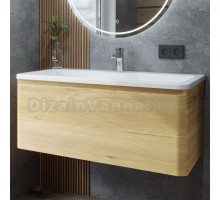 Тумба с раковиной Itana Roberto 100 подвесная, 599 дуб мавелла голд