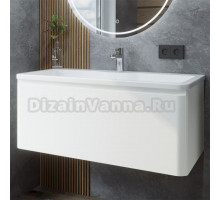 Тумба с раковиной Itana Roberto 100 подвесная, cc 3005 белый глянец 05