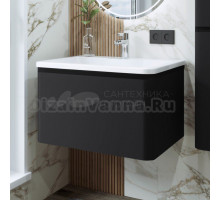 Тумба с раковиной Itana Roberto 70 подвесная, 656 черный софт
