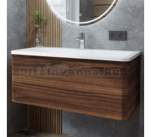 Тумба с раковиной Itana Roberto 100 подвесная, орех пекан шоколад стронг