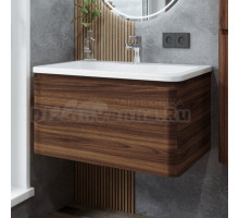Тумба с раковиной Itana Roberto 80 подвесная, орех пекан шоколад стронг