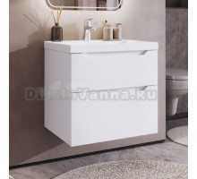 Тумба с раковиной IKA Nill 2.0 60 подвесная, cc 3005 белый глянец 05