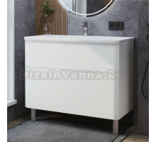 Тумба с раковиной Itana Roberto 100 напольный, эмаль белый глянец