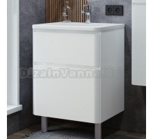 Тумба с раковиной Itana Roberto 60 напольный, cc 3005 белый глянец 05