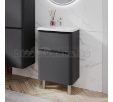 Тумба с раковиной Itana Roberto 50 напольный, графит 3-810up