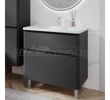 Тумба с раковиной Itana Roberto 80 напольный, графит 3-810up