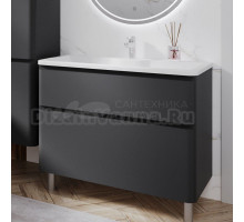Тумба с раковиной Itana Roberto 100 напольный, графит 3-810up