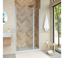 Душевая дверь в нишу Vegas Glass EP-F-1 Novo 140 07 01 R профиль матовый хром, стекло прорачное