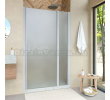 Душевая дверь в нишу Vegas Glass EP-F-1 Novo 145 07 10 R профиль матовый хром, стекло сатин