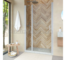 Душевая дверь в нишу Vegas Glass EP-F-1 Novo 150 07 01 L профиль матовый хром, стекло прозрачный