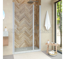 Душевая дверь в нишу Vegas Glass EP-F-1 Novo 150 07 01 R профиль матовый хром, стекло прозрачное