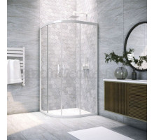 Душевой уголок Vegas Glass ZS Novo 80 01 01 профиль белый, стекло прозрачное