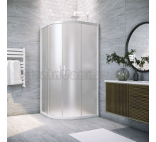 Душевой уголок Vegas Glass ZS Novo 110 01 10 профиль белый, стекло сатин