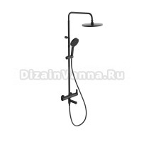 Душевая стойка KERAMA MARAZZI Fonte FO.202.KM.BLK.M матовая черная