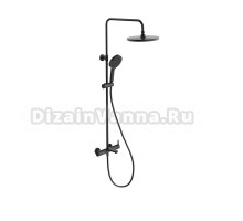 Душевая стойка KERAMA MARAZZI Fonte FO.201.KM.BLK.M матовая черная