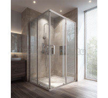 Душевой уголок Tokito Warusawa TOK-WARU-90SQCR 90x90 см, профиль хром