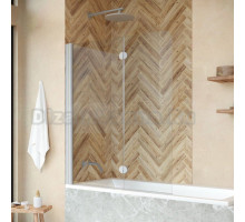 Шторка на ванну Vegas Glass E2V NOVO 120 07 01 L профиль хром матовый, стекло прозрачное