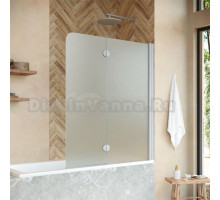 Шторка на ванну Vegas Glass E2V NOVO 120 07 10 R профиль хром матовый, стекло сатин