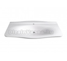 Мебельная раковина Belux Анжело Ан-1100 112 накладная, матовая белая, прямоугольная, искусственная мрамор