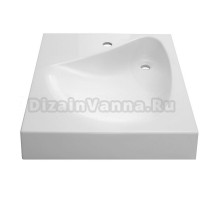 Раковина над стиральной машиной Belux Vortex VR 61х51 матовая белая, прямоугольная, с комплектом кронштейнов