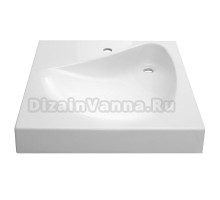 Раковина над стиральной машиной Belux Vortex VR 61х60 матовая белая, квадратная, с комплектом кронштейнов