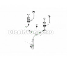 Сифон для мойки Alveus 1127258 40 мм, серый, нержавеющая сталь