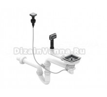 Сифон для мойки Alveus 1133398 40 мм, серый, нержавеющая сталь