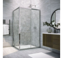 Душевой уголок Vegas Glass ZP+ZPV Tur Novo h190 120*100 08 01 профиль глянцевый хром, стекло прозрачное