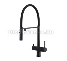 Смеситель для кухни Gappo G4397-86 с гибким изливом, черный