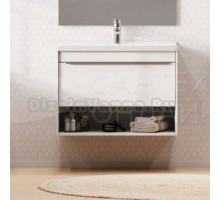 Тумба под раковину без столешницы AQUATON Хоуп 80 подвесная, 1 ящик, матовая белая