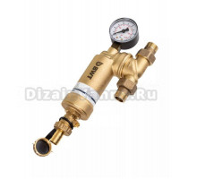 Сетчатый фильтр BWT Guardian mini HR 3/4" НРx3/4" НР, промывной, латунь, 1 манометр, 100 мкм