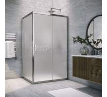 Душевой уголок Vegas Glass ZP+ZPV Tur Novo h190 130*100 08 10 профиль глянцевый хром, стекло сатин