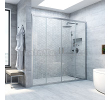 Душевая дверь в нишу Vegas Glass Z2P Novo h190 190 07 01 профиль матовый хром, стекло прозрачное