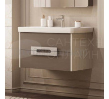Тумба под раковину без столешницы AQUATON Ар-Деко 85 подвесная, 2 ящика, кашемир