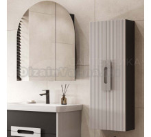 Шкаф-пенал для ванной AQUATON Ар-Деко 40 2 дверцы, серый кобальт