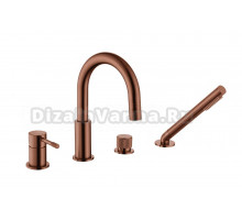 Смеситель на борт ванны Boheme Uno 460-CB copper brushed