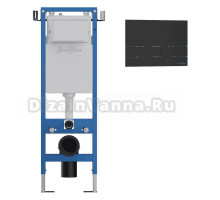 Комплект Инсталляция Iberica Blanca Lavado Mini IBLAV4 цвет белый, синий + Кнопка A-Largo IBLAR4 цвет матовый черный