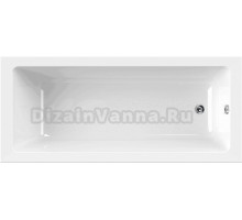 Акриловая ванна Cezares Plane Solo Mini 170x75 см, пристенная, белая, на ножках