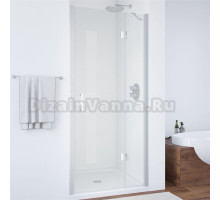 Душевая дверь в нишу Vegas Glass AFP Novo 100 07 01 R профиль матовый хром, стекло прозрачное