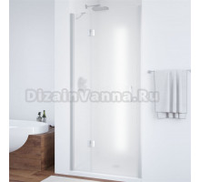 Душевая дверь в нишу Vegas Glass AFP Novo 100 07 10 L профиль матовый хром, стекло сатин