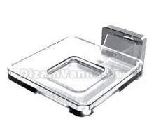 Мыльница Gappo G19 G1902 настенная, стеклянная, хром