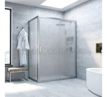 Душевой уголок Vegas Glass ZP+ZPV Novo 120*70 07 10 профиль матовый хром, стекло сатин