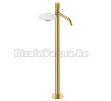 Напольный смеситель для раковины Boheme Stick 120-MG.4 matt gold spirale