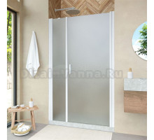 Душевая дверь в нишу Vegas Glass EP-F-2 Novo 125 01 10 R профиль белый, стекло сатин