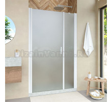 Душевая дверь в нишу Vegas Glass EP-F-2 Novo 165 01 10 L профиль белый, стекло сатин