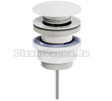 Донный клапан для раковины Wonzon & Woghand WW-88SS07-MW без перелива, матовый белый