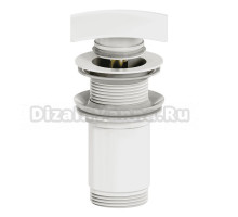 Донный клапан для раковины Wonzon & Woghand WW-88SS08-MW без перелива, матовый белый